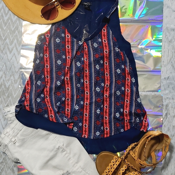 (2 for $10) Casual Rue21 Flowy Cami Top Sheer Back - Picture 5 of 6